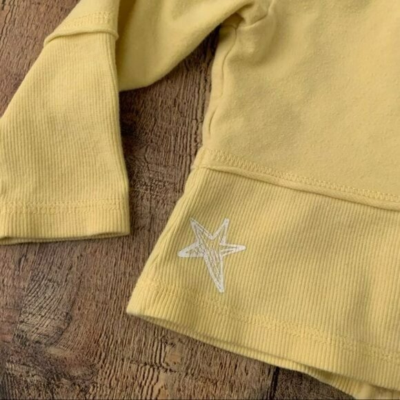Girls athletic works yellow zip up hoodie with lightening bolts and stars - 24M - Picture 8 of 8